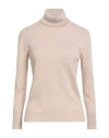 Purotatto Woman Turtleneck Beige Size 2 Cashmere In White