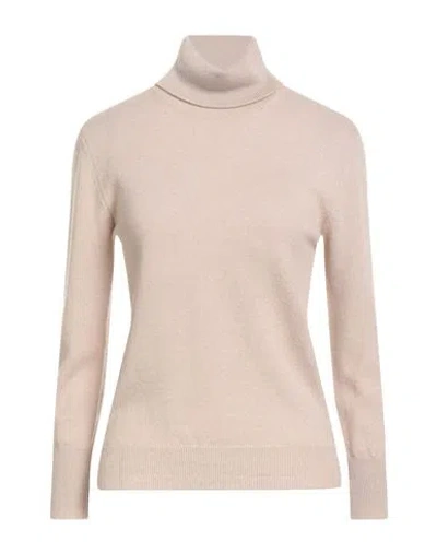 Purotatto Woman Turtleneck Beige Size 2 Cashmere In White