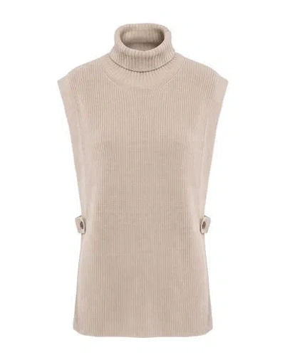 Purotatto Woman Turtleneck Beige Size 6 Cashmere In Gold