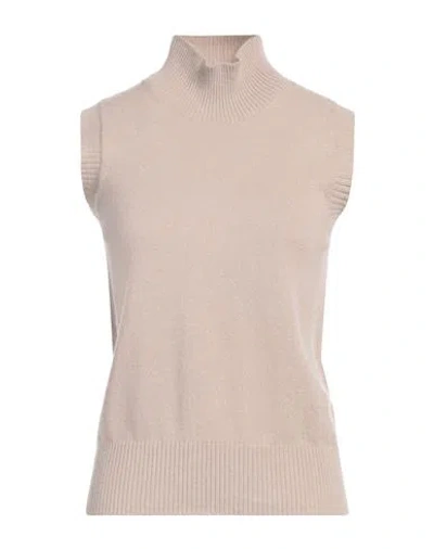 Purotatto Woman Turtleneck Beige Size 8 Cashmere In Purple