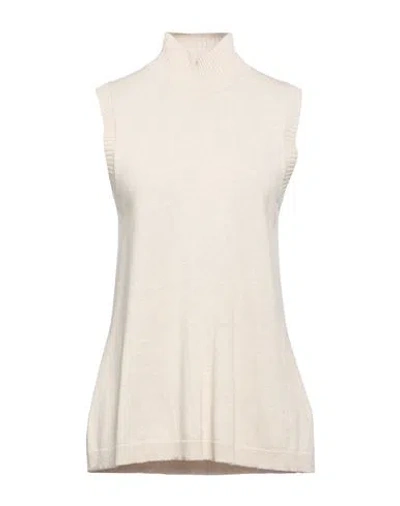 Purotatto Woman Turtleneck Beige Size 8 Wool, Cashmere In Neutral