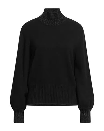 Purotatto Woman Turtleneck Black Size 12 Cashmere