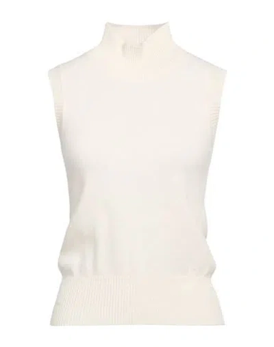 Purotatto Woman Turtleneck Cream Size 6 Cashmere In White