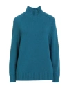 Purotatto Woman Turtleneck Deep Teal Size 6 Cashmere In Blue