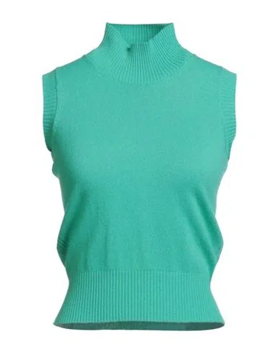 Purotatto Woman Turtleneck Green Size 6 Cashmere