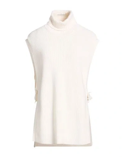 Purotatto Woman Turtleneck Ivory Size 6 Cashmere In White