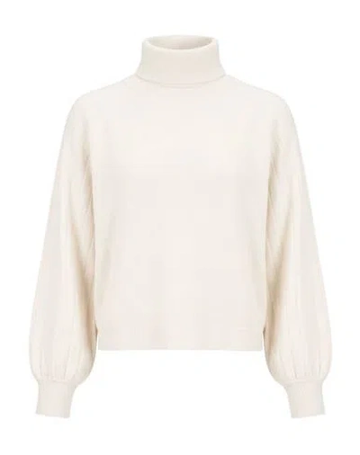 Purotatto Woman Turtleneck Ivory Size 6 Cashmere In Neutral