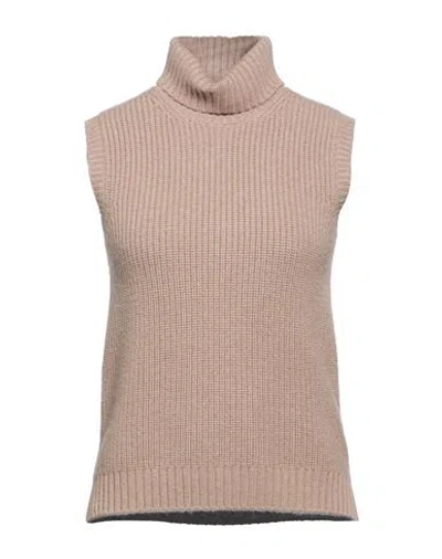 Purotatto Woman Turtleneck Light Brown Size 4 Cashmere In Gold