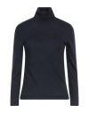 Purotatto Woman Turtleneck Midnight Blue Size 10 Silk, Cashmere