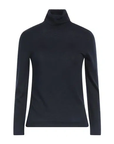 Purotatto Woman Turtleneck Midnight Blue Size 4 Silk, Cashmere