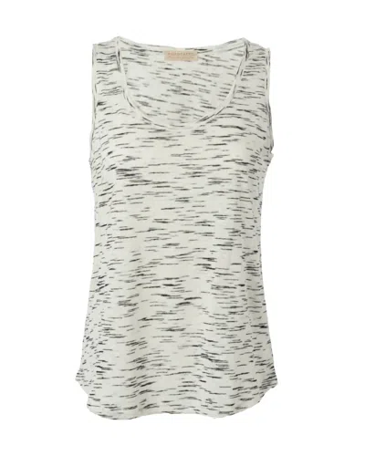 Purotatto Women's Linen Space Dye Tank In White/blue In Gray