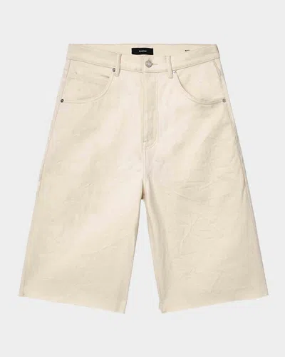 Purple Blank Slate Denim Shorts In Neutral