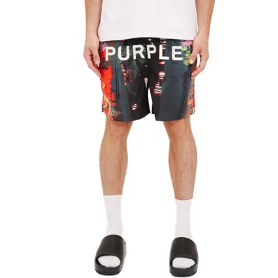 Purple Brand All Around Performance Shorts In Black Multi