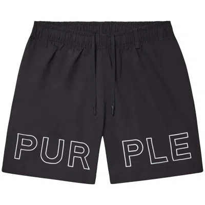 Pre-owned Purple Brand All Round Shorts 'black' | Men's Size S