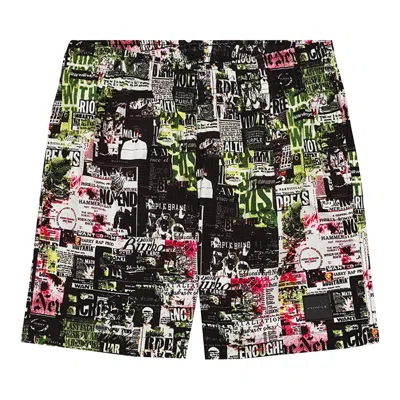 Pre-owned Purple Brand All Round Shorts 'print' | Multi-color | Men's Size Xxl