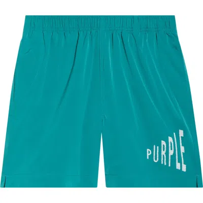 Purple Brand Amplified All Around Water Repellent Drawstring Shorts In Blue