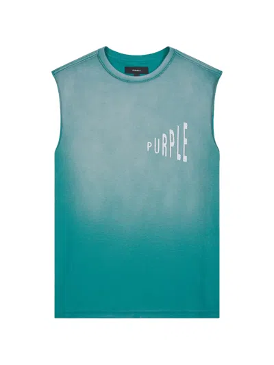 Purple Brand Amplified Logo-print Tank Top In Blue
