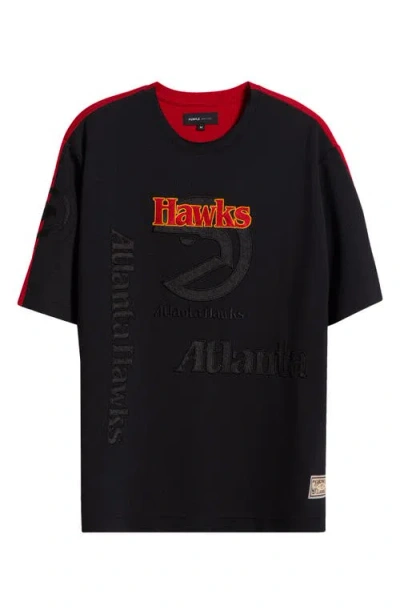 Purple Brand Atlanta Hawks Mesh T-shirt In Black Multi