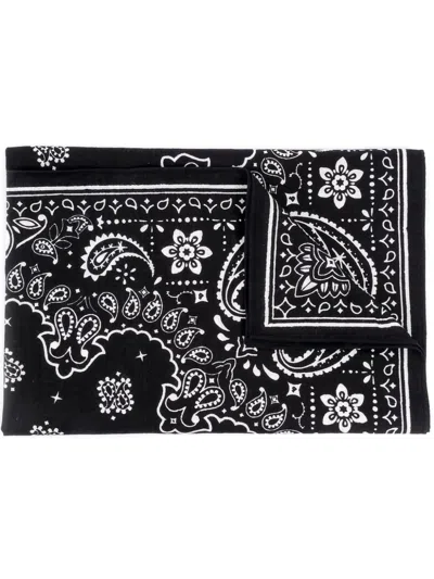 Purple Brand Bandana Print Cotton Bandana In 黑色