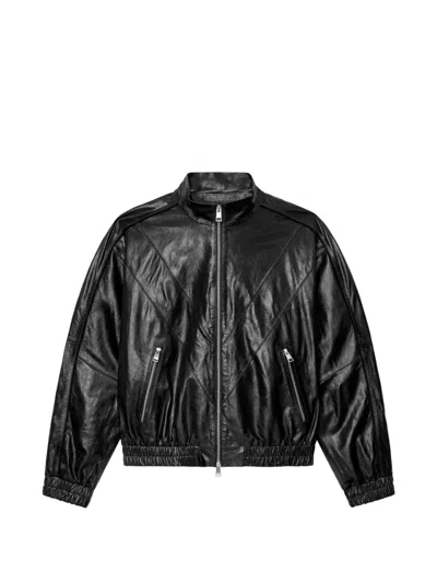 Purple Brand Biker Zip-fastening Jacket In Black