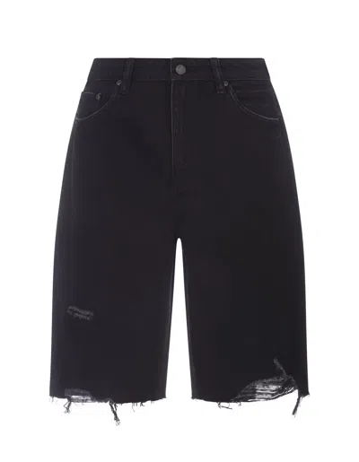 Purple Brand Knee-length Denim Shorts In Black