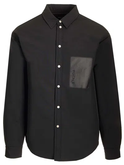PURPLE BRAND BLACK OVERSHIRT