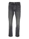 Purple Brand Black Skinny Faded Denim Jeans In Black