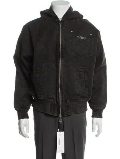 Pre-owned Purple Brand Bomber Jacket In Black