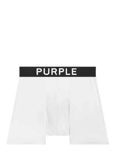 Purple Brand Boxer Briefs "white"
