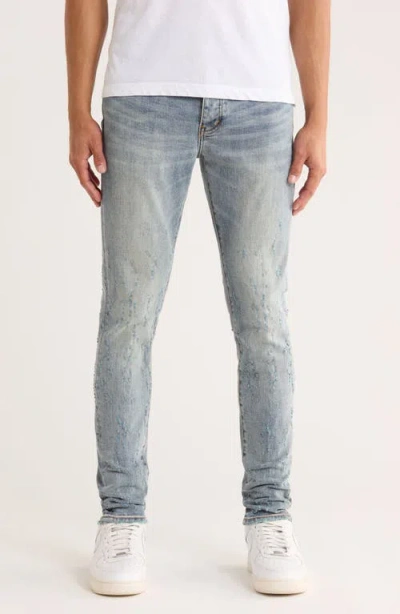 Purple Brand Buckshot Color Weft Stretch Jeans In Blue