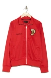 Purple Brand Bullion Patch Raglan Track Jacket In Red