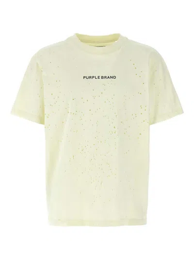 Purple Brand Trademark T-shirt In Yellow
