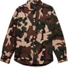 Purple Brand Camo Cotton Twill Button-down Shirt In Green