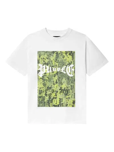 Purple Brand Camo-print Crew-neck T-shirt In Green