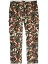 Purple Brand Cargo Camouflage Trousers In Brown