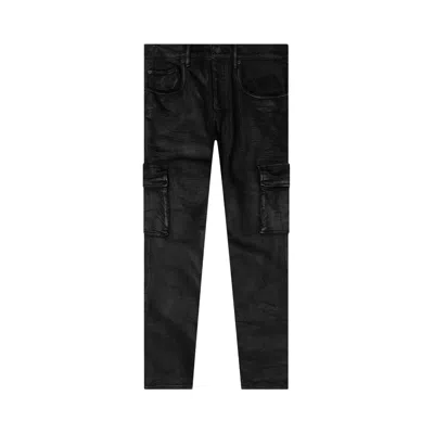 Pre-owned Purple Brand Cargo Flare Pants 'black Resin'