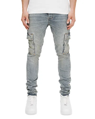 PURPLE BRAND CARGO PUMICE SKINNY JEANS IN LIGHT INDIGO