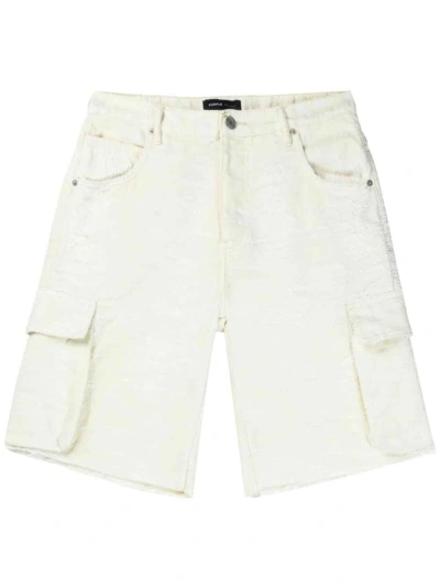 Purple Brand Cargo Cotton-blend Shorts In White