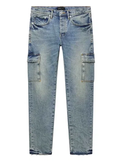 Purple Brand Cargo Skinny Jeans In Blue