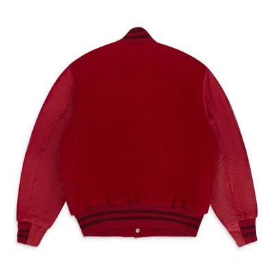 Purple Brand Classic Wool Leather Red Bombers