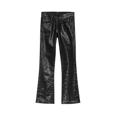 Pre-owned Purple Brand Coated Flare Jeans 'black' | Men's Size 29