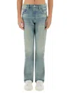 Purple Brand "coated Flare" Jeans In Denim