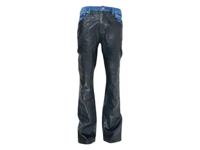 Pre-owned Purple Brand Coated Flare Jeans In Black