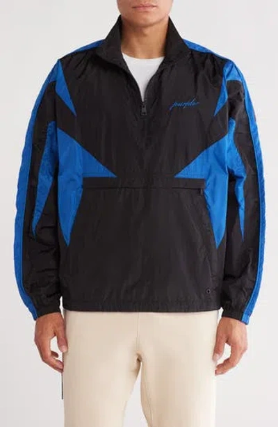 Purple Brand Colorblock Nylon Anorack Jacket In Multi