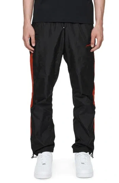 Purple Brand Colorblocked Nylon Pants In Black Multi