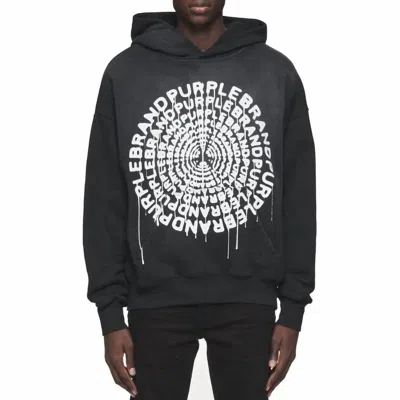 Purple Brand Concentric Graphic Print Hoodie In Black