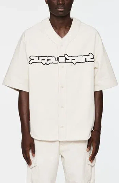 Purple Brand Cotton Baseball T-shirt In White