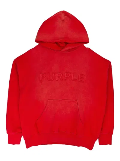 Purple Brand Cotton Hoodie In Red