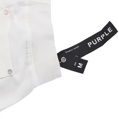 Purple Brand Cotton Poly Oversized Off White Bombers