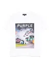 Purple Brand Textured Inside Out Graphic T-shirt